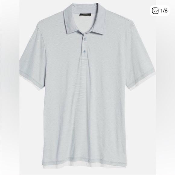 Vince Pima Cotton Double Layered Polo Shirt - Picture 1 of 6